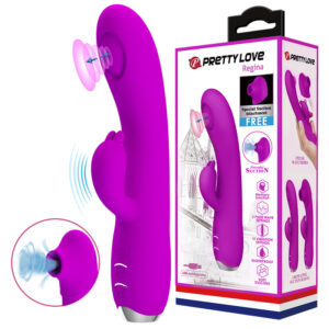 Vibrador Rabbit con Succionador Regina Morado Recargable – Pretty Love